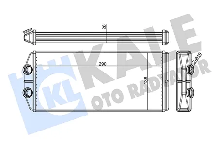 KALE 346490 Радиатор отопителя