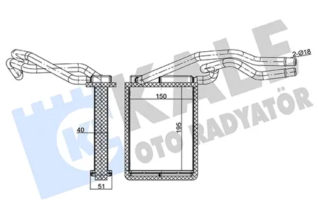 KALE 346540 Радиатор отопителя Ford Fusion (02-) Fiesta (01-)