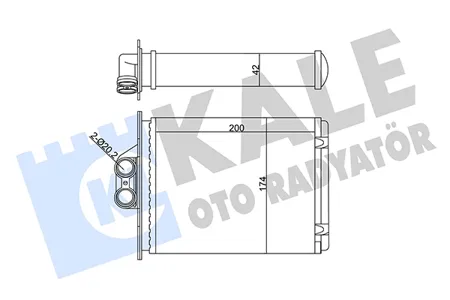 KALE 346695 Радиатор отопителя Opel Vectra all (95-)