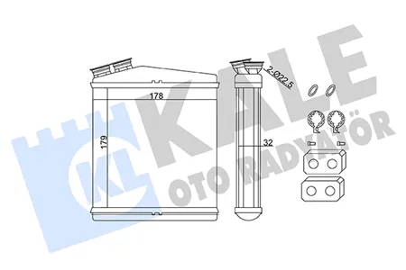 KALE 346735 Радиатор отоп. Mercedes S-Class (126) 79