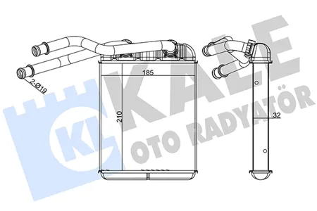 KALE 346740 Радиатор отоп. Mercedes S-Class (126) 79