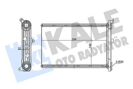 KALE 346755 Радиатор печки BMW 1-сер (e81, e82, e87, e88), 3-сер. (e90, e91, e92), x1 (e84), x3 (f25), x4 (f26)