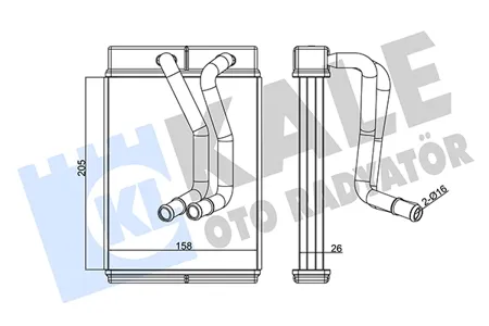 KALE 346775 Радиатор печки Hyundai Sonata iv