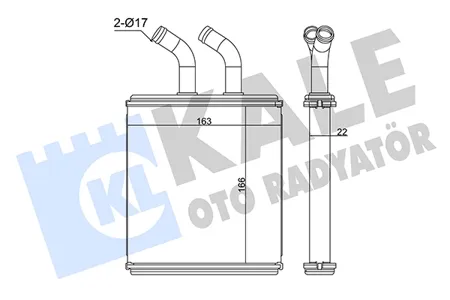 KALE 347110 Радиатор отопителя