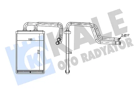 KALE 347140 Радиатор отопителя Hyundai Elantra (00-)