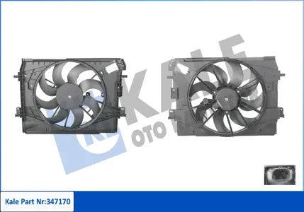 KALE 347170 Электровентилятор радиатора с кожухом