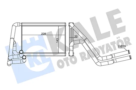 KALE 347340 Радиатор отопителя Kia Sportage III Hyundai iX35 (10-) паяный