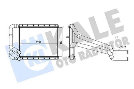 KALE 347350 Радиатор отопителя Kia Ceed (12-) Hyundai Elantra i30 (11-)