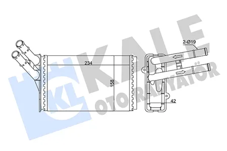 KALE 347370 Радиатор отопителя vw Passat b5 (96-)