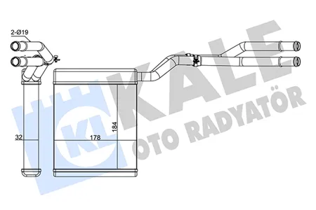 KALE 347375 Радиатор отопителя Ford Mondeo 07-15, C-Max , Galaxy 06->15