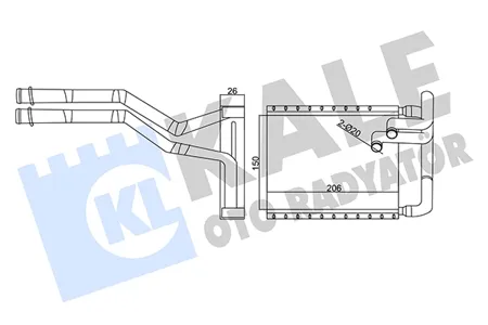 KALE 347395 Радиатор отопителя Hyundai Elantra (06-) Kia Ceed (07-) паяный