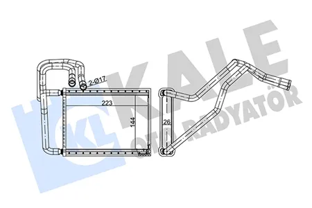 KALE 347405 Радиатор печки Kia Cerato , spectra 04->