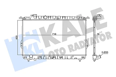 KALE 347810 Радиатор двигателя Hyundai Sonata 98- 2.02.42.52.7 MT паяный