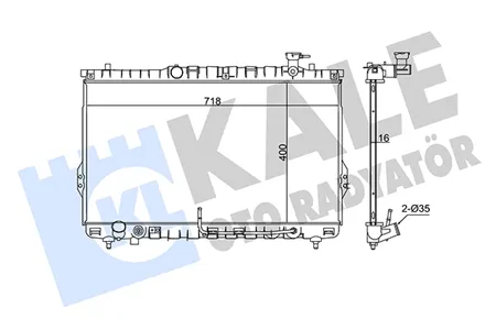 KALE 347825 Радиатор двигателя AT Hyundai Santa Fe 02-