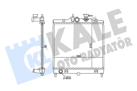 KALE 347860 Радиатор Kia Picanto 1.0-1.1 aut. 04-