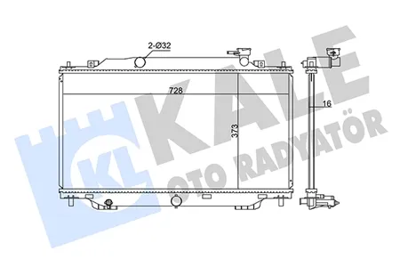 KALE 347915 Радиатор Mazda 3 1.51.62.0l мкпп 13