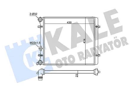 KALE 348255 Радиатор двигателя Seat LEON Toledo - Skoda Octavia - VW Golf IV Bora