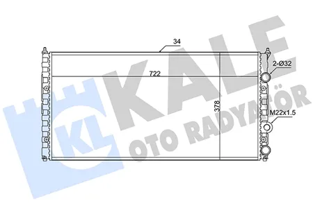 KALE 348290 Радиатор двигателя VW Passat
