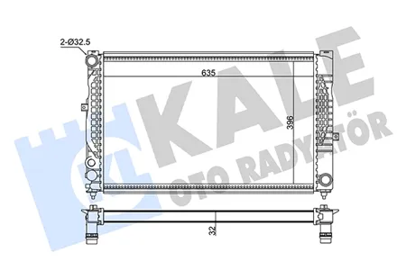 KALE 348305 Радиатор двигателя Audi A4 A6- Skoda Superb - VW Passat