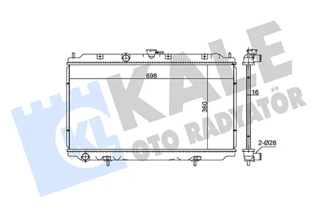 KALE 348640 Радиатор двигателя MT Nissan : Almera , Primera (P12),(WP12), 1.51.61.8 00-