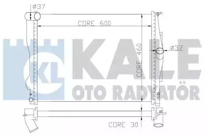 KALE 348700 Радиатор двигателя BMW 3 E90 E91 05- G паяный