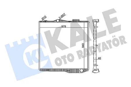 KALE 349360 Радиатор охлаждения Scania 5 (G R-series) (04-) паяный без рамки
