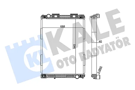 KALE 349455 Радиатор охлаждения MAN F2000