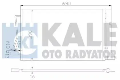 KALE 349600 Радиатор двигателя Ford Fiesta 01- паяный