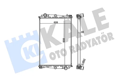 KALE 350205 Радиатор Daf 85 (92-98) охлаждения двигателя KALE