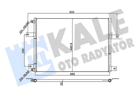 KALE 350375 Радиатор кондиционера Renault Magnum (00-) KALE