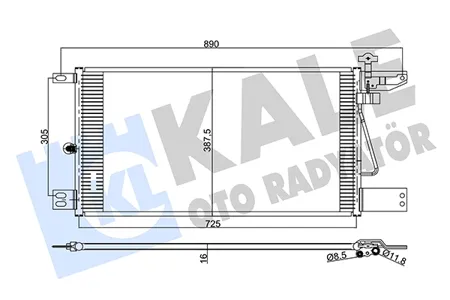 KALE 350390 Радиатор кондиционера Scania P, G, R, T