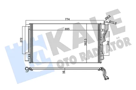 KALE 350620 Радиатор кондиционера Hyundai Kia Sonata Optima 11-