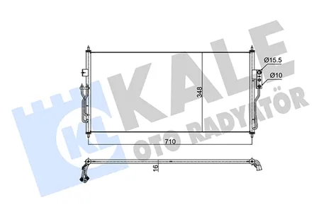 KALE 350645 Радиатор кондиционера Nissan Almera ii