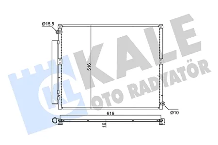 KALE 350680 Радиатор кондиционера Toyota Land Cruiser Prado 120 02- 3.0TD4.0I