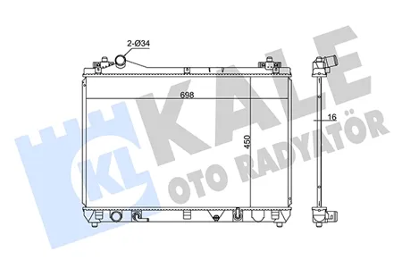 KALE 350755 Радиатор двигателя MT Suzuki Vitara Grand Vitara II 05-16 (JT, TE, TD) 2,4 J24A