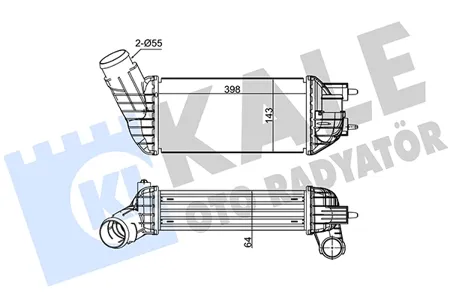 KALE 350850 Радиатор Ford Transit 06- 2.2TDCI2.4TDCI