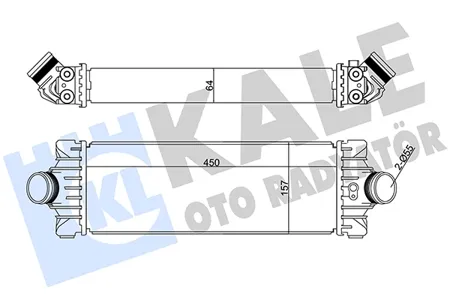 KALE 351285 Радиатор Ford Transit 2.2D 13- интеркулера паяный