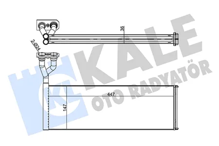 KALE 351705 Теплообменник, отопление салона