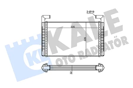 KALE 351725 Радиатор отопителя Renault Magnum (00-05) KALE