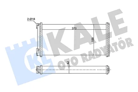 KALE 351740 Радиатор отопителя [370x188x42] MAN F90 (86>) дв.D28..