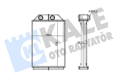 KALE 352120 Радиатор отопителя Audi A6 ALLROAD HEATER