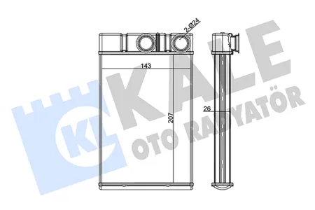 KALE 352130 Радиатор отопителя
