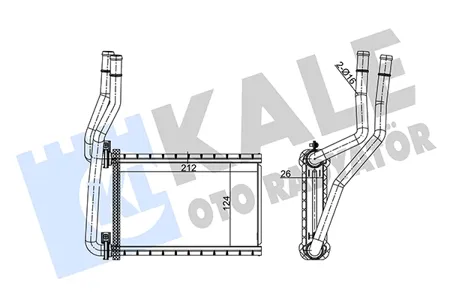 KALE 352140 Радиатор отопителя Fiat sedici, Suzuki swift iv, v, sx4