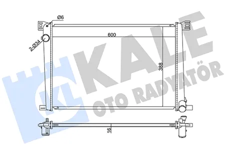 KALE 352570 Радиатор двигателя MT MINI COOPERONE 1.6 06-