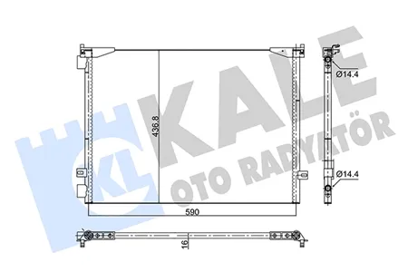 KALE 352580 Радиатор кондиционера Nissan Primastar - Opel Vivaro - renaul Trafic ii- Vivaro
