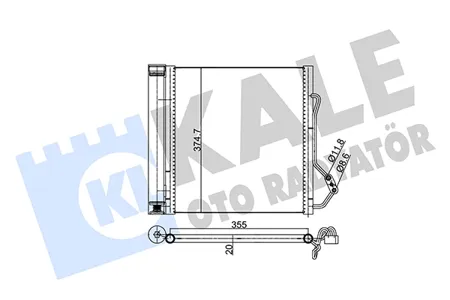 KALE 352620 Конденсер Smart Fortwo City Coupe CABRIO 0.6-0.8 02-