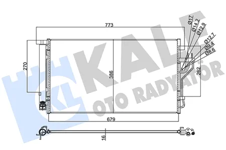 KALE 353105 Радиатор Kia Hyundai Sportage III IX35 10- кондиционера