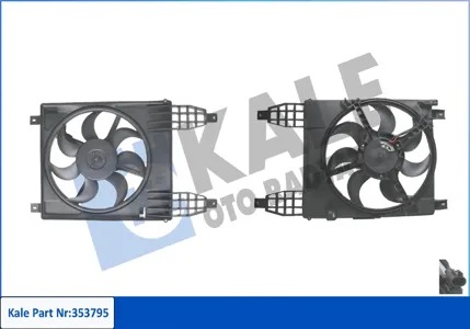 KALE 353795 Вентилятор радиатора Chevrolet Aveo T255 08- с кожухом