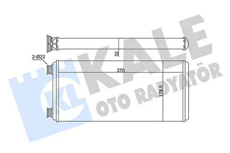 KALE 353840 Радиатор отопителя MAN TGA (00-)TGL (05-)TGS (07-)TGX (07-)TGM (06-) паяный
