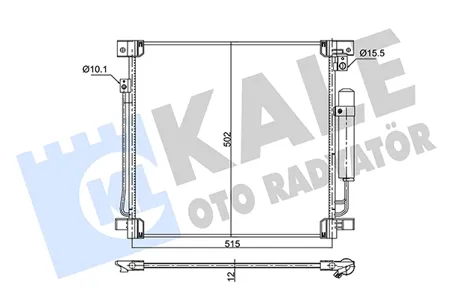 KALE 354015 Радиатор кондиционера Mitsubishi L200 Pajero Sport 2.4D2.5D 15- AT
